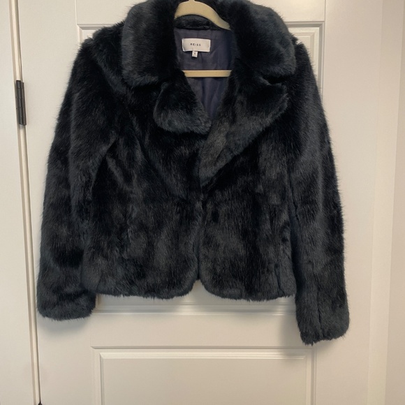 Reiss Faux Fur Jacket - Picture 2 of 2